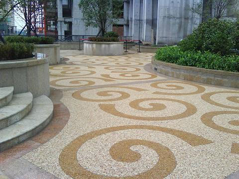 彩色透水混泥土地坪 彩色透水混泥土地坪